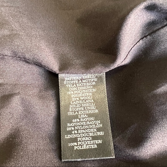 Ann Taylor black and white wool chevron print  jacket - Picture 11 of 11